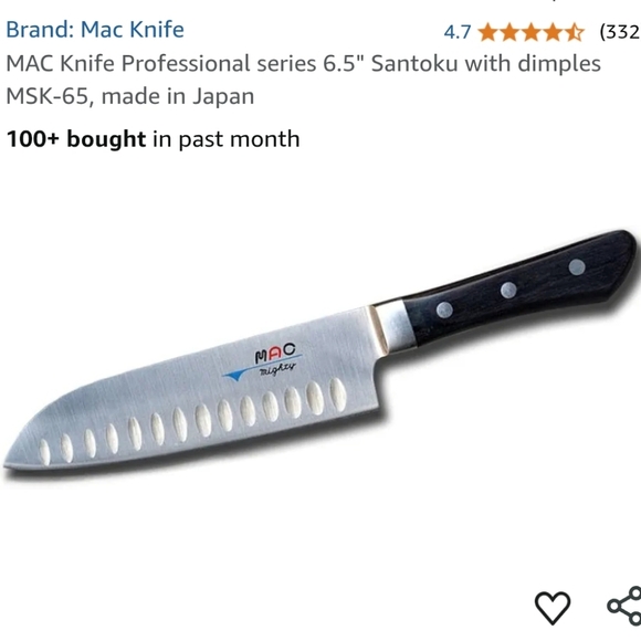 ❤️BUY 2 GET 1 FREE BMAC Knife Professional series 6.5" Santoku w/ dimples MSK-65 - Picture 12 of 16